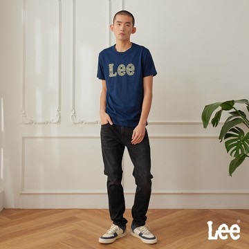 Lee 705 彈性標準中腰小直筒牛仔褲 男 黑色洗水 LB517011536