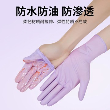 【超護】一次性食品級丁晴手套家務洗碗廚房清潔防水防滑加長加厚款✨台灣出貨