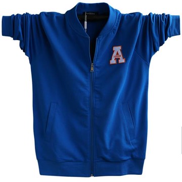 春秋款胖男童純棉夾克胖童裝學生初中高中大童拉鏈開衫棒球服外套