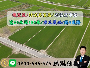 專約後壁省道旁方正2.5分漂亮農地｜台南市後壁區安溪寮段頂寮小段