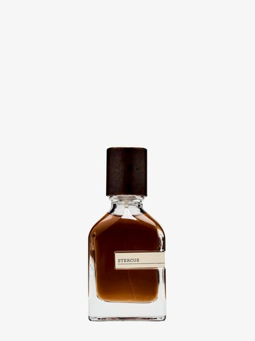 Stercus floats in a glass flask with a tumbled bronze metal cap with an inlaid brown horn. - ORTO PARISI - gender_Man