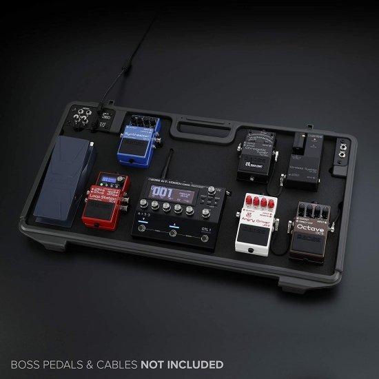 BOSS (BCB-90X) Large ギター エフェクツ Board Integrated Lid Heavy-Duty Moulded Case with Junction Box, Customisable to Fit up-to Ten ペダル