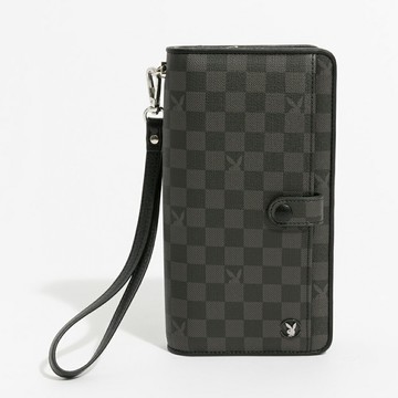 PLAYBOY - 翻蓋長夾  Honour系列 - 黑色