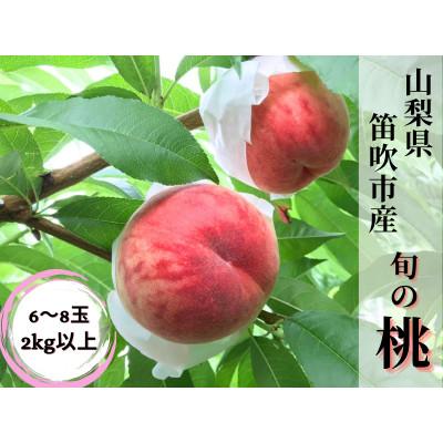 ふるさと納税 笛吹市 2024年発送　桃の里笛吹よりお届け!旬の桃　6〜8玉(計2kg以上)