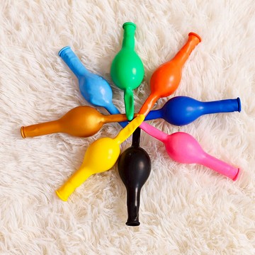 結婚生日布置加厚尾巴球亞光珠光靈可龍針尾氣球寶寶周歲派對裝飾