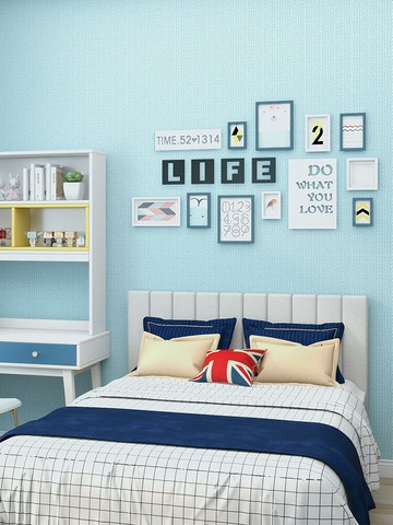 墻紙自粘墻布防水防潮臥室背景墻裝飾改造溫馨素色墻貼紙客廳壁紙