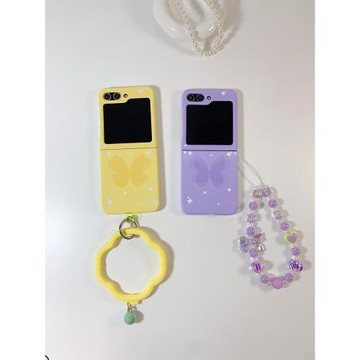 黃蝴蝶適用三星zflip7fe手機殼zflip6折疊屏flip5全包W25心系天下保護套超薄大視窗小眾女新款高級感可愛防摔