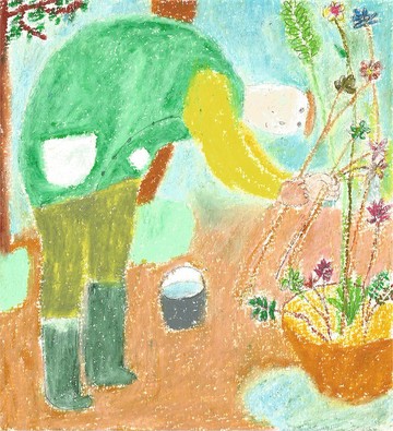 插畫明信片:巨人的花園