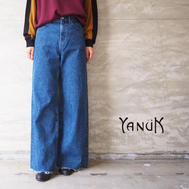 YANUK ヤヌーク テーパードパンツ ストレッチ カジュアル 黒 S