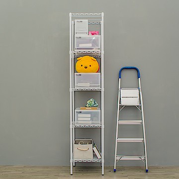 dayneeds 輕型 45x45x210cm五層鐵架(烤漆白) 波浪架/收納架/置物架