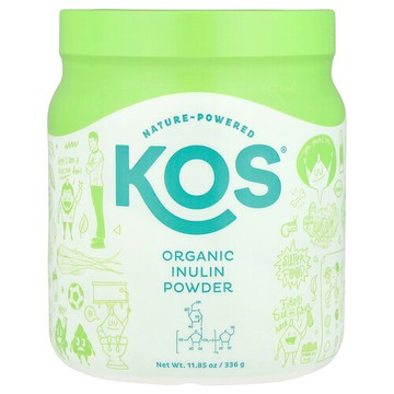 KOS, 有機菊粉低聚果糖粉，11.85 盎司（336 克）