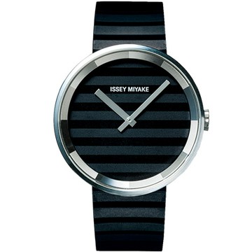ISSEY MIYAKE 三宅一生PLEASE時裝系列腕錶SILAAA01Y-黑/40mm