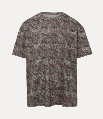 Vivienne Westwood Oversized T-shirt Printed Co Jersey Red-rocking-horses L Unisex