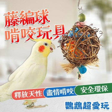 🌈PEt✨藤編藤球拉絲玩具  逗趣不無聊  鳥類玩具 鸚鵡玩具球  鸚鵡啃咬解悶益智