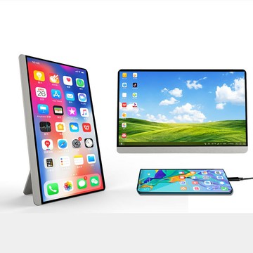 16.1寸IPS便攜顯示器筆記本電腦手機無線投屏移動副屏PS4游戲機{鑫弘-3C數碼}可開發票