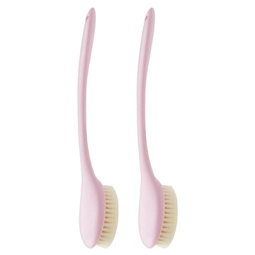 小麥購物 L939 長柄軟毛搓背刷  2支  1入  粉色