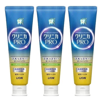 LION 獅王 固齒佳 PRO 酵素牙膏 清潔齒縫頑固污垢 維持牙齒琺瑯質健康 保養牙齦減少不適  95g  3條