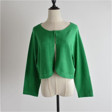 純色百搭針織棉質小坎肩外套女春秋新款顯瘦外搭小短款披肩上衣