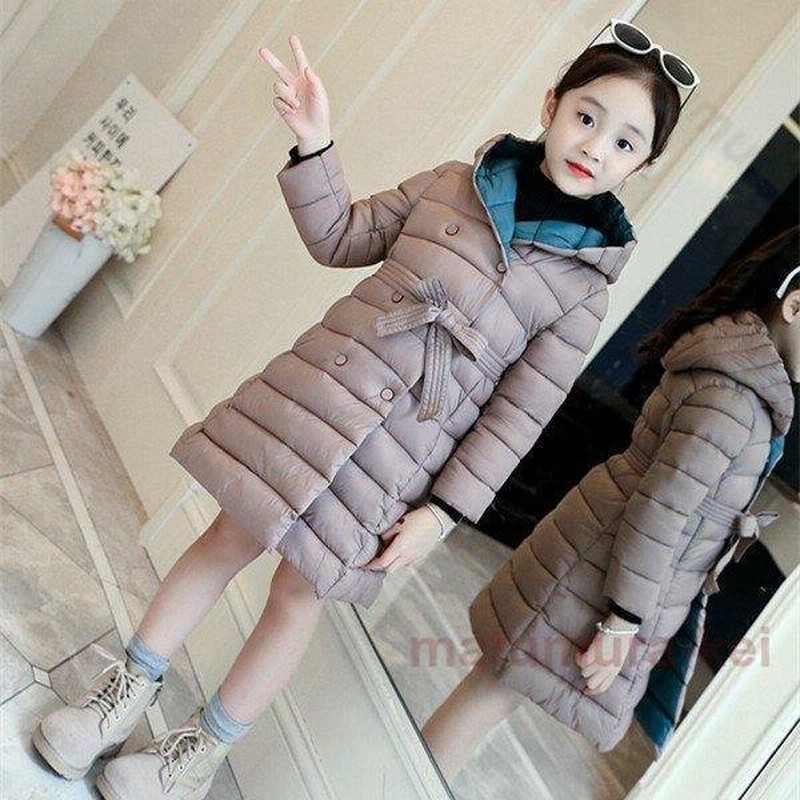 防寒抜群 韓国子供服 コート ロングコート ダウンジャケット 可愛い ジャケット 新作 キッズ 冬用 女の子 中綿コート 1 130 140 150 160cm 通販 Lineポイント最大get Lineショッピング