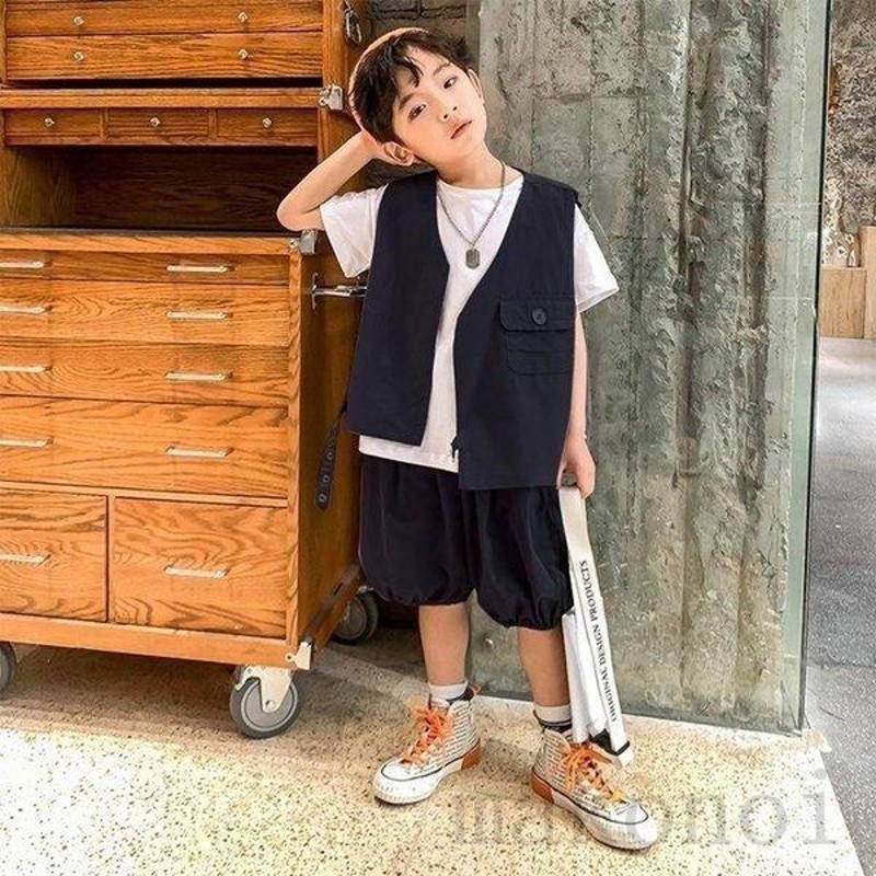 子供服 キッズ 男の子 セットアップ 3点セット トップス ボトムス