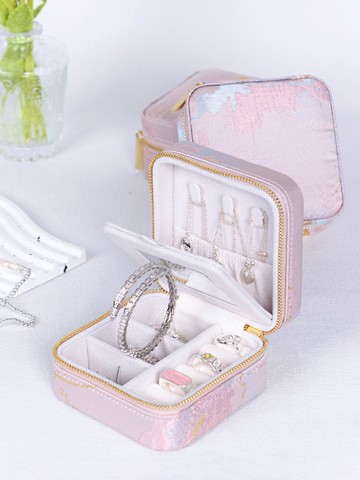 免運 首飾盒飾品收納盒 迷你便攜首飾盒項鏈戒指收納盒旅行小號
