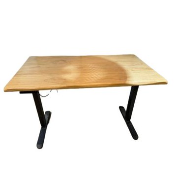 MGSHOP單機芯電動升降桌 120/70CM 電腦桌 辦公桌 書桌 兒童升降桌/松木實木原木桌厚5cm