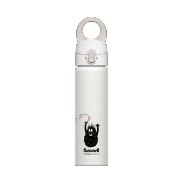 磁吸水壺 AquaStand 不鏽鋼 700cc - 附吸管 白 - Barbapapa 泡泡先生 - Barbabeau愛畫畫