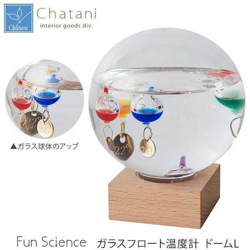 茶谷産業 Fun Science ファンサイエンス ガラスフロート温度計 ドームL