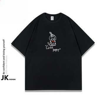 【JK極客】有貨 白色短袖 印花t恤女 100%純棉體恤 夏日ootd穿搭 短T 大碼 oversize 圓領寬鬆上衣