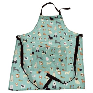 Rex LONDON 平口單袋圍裙  1個  狗日常 綠色