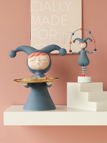 創意精靈托盤玄關鑰匙收納擺件客廳茶幾果盤實用裝飾喬遷新居禮品