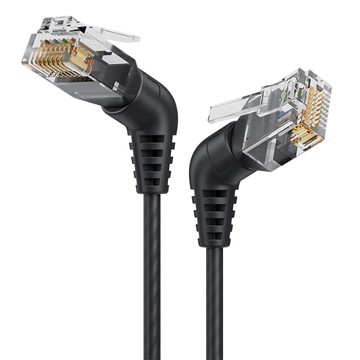 魔宙 Cat.8 40Gbps極速 可旋轉彎頭電競網路線  黑色  1.5m  1條