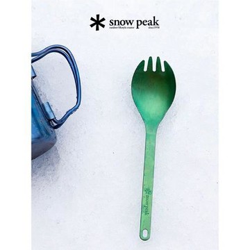 snowpeak雪峰戶外露營多色鈦金屬多功能叉勺SCT-125