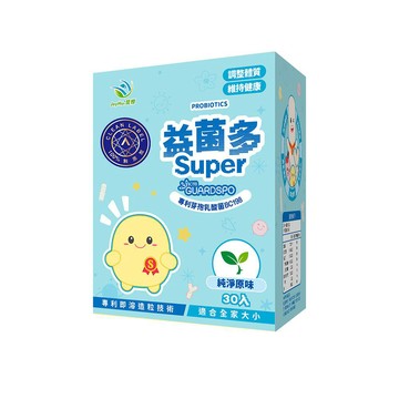 JoyHui 益菌多Super純淨原味│100%無添加驗證益生菌1盒(共30包、全家益生菌+兒童益生菌+BC198&LCW23益生菌)