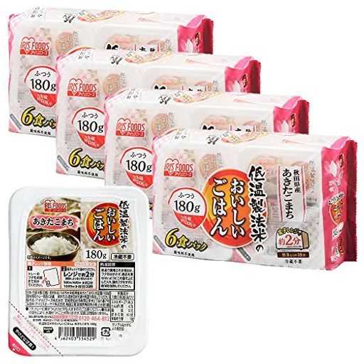 アイリスオーヤマ パックご飯 180G 24個 秋田県産 あきたこまち 国産米 100% 低温製法米 非常食 米 レトルト