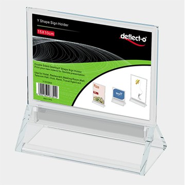 迪多Deflect-o  鏡面Y型標示架(A6橫式)-15*10cm #Y1510