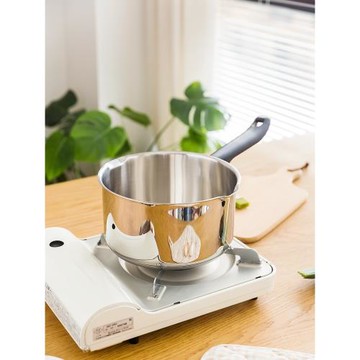 防燙手柄導流嘴 18/10不銹鋼304奶鍋小湯鍋泡面鍋早餐熱湯18/20cm