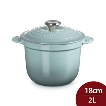 Le Creuset 萬用窈窕鑄鐵鍋 18cm 2L 海洋之花 法國製 湯鍋 燉鍋 (電磁爐 IH爐可用)