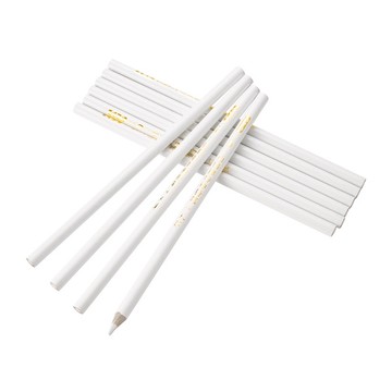 5575 白色木工鉛筆 點鑽筆 標記筆 木工記號蠟筆 裝修劃線筆