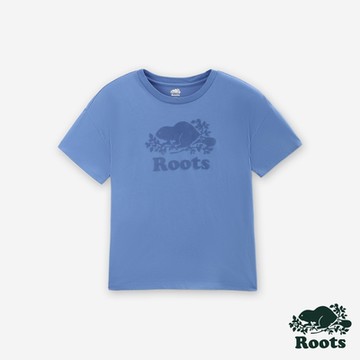 Roots女裝- RELAXED COOPER 短袖T恤-藍色