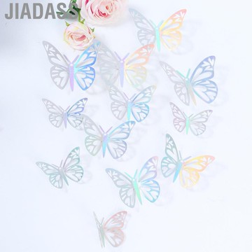 Jiadass 3D蝴蝶牆貼花臥室裝飾效果裝飾品