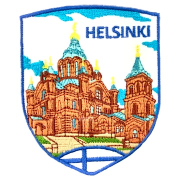 A-ONE 匯旺 地標造型刺繡 芬蘭 赫爾辛基 大約7.5 X 6 CM  1個