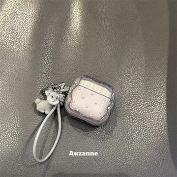 新款耳機保護套✨高級感半透波點適用airpodspro3保護套新4代airpods3耳機套二代