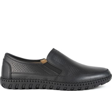 LA CONTE 黑色休閒日常CLOSED MOCASINS 黑色男款鞋子