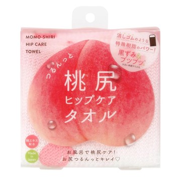 COGIT 雙重去角質用舒爽洗澡巾搓澡巾281860蜜桃臀(長90cm;特殊樹脂加工)
