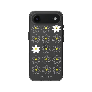 iPhone Air Clear (相機按鈕) 酷墨灰 - MacaronToe 馬卡龍腳趾 - 小花生氣了 Angry Flowers