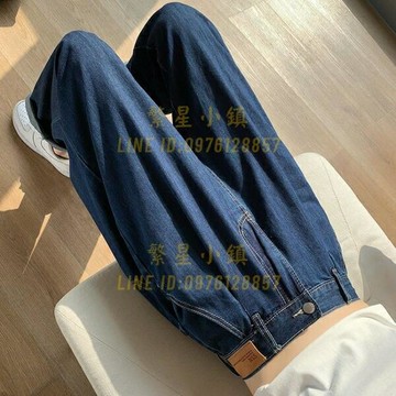 哈倫牛仔褲春秋款寬鬆顯瘦休閒褲高腰大碼時尚百搭蘿卜褲老爹褲【繁星小鎮】