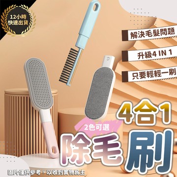 『台灣出貨 免運費 12H發貨』四合一除毛刷 靜電黏毛器 刷毛刷子 神奇除毛刷 貓毛除毛神器 刷毛器 除靜電
