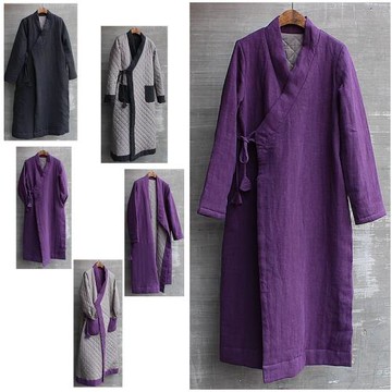 文藝中國風寬松漢服棉麻連衣裙