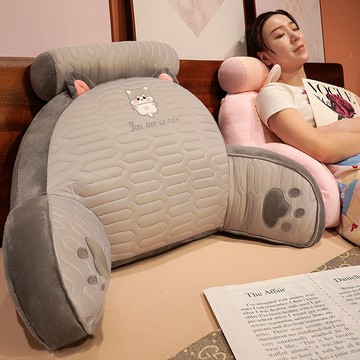 YOG-床上靠枕靠墊枕頭冰絲靠背墊床頭玩手機靠墊軟包宿捨乳膠護腰抱枕
